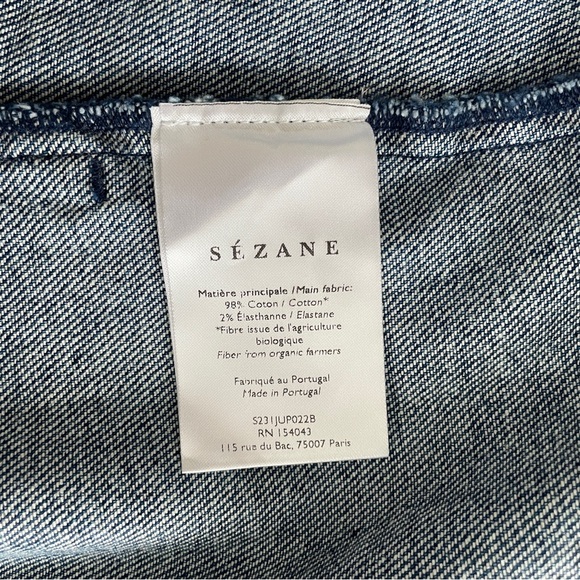 Sezane Leandra Denim Skirt Size 36 US 4 - Picture 8 of 12